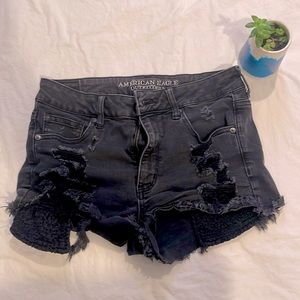 American Eagle 🦅 Outfitters black super stretch shorts, size 8